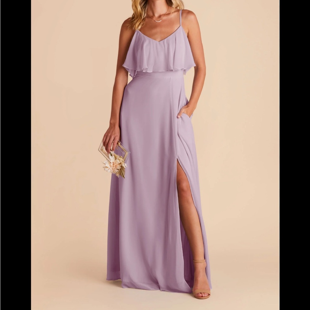 Birdy Grey Jane Convertible Bridesmaid Chiffon Dress w/Slit Lavender XL